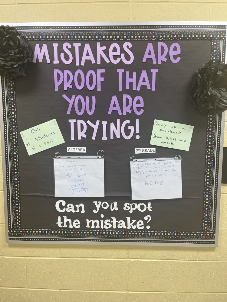 Proof that you are trying! Can you spot the mistake? Bulleton board