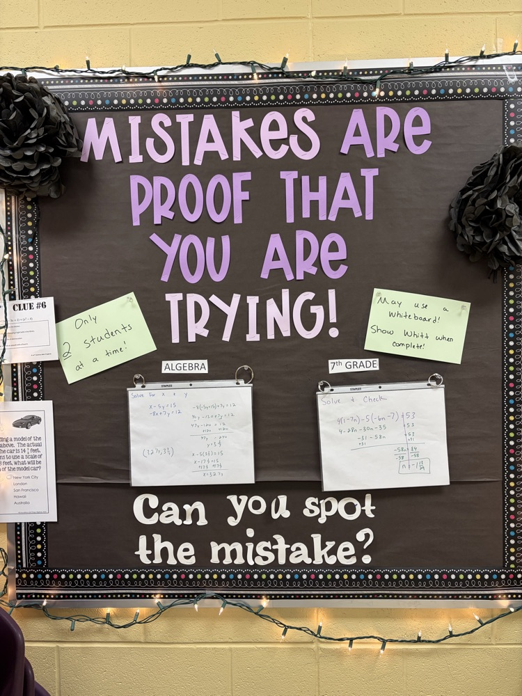 sign in the hallway t- Mistakes are proof that you are trying, can you spot the mistake