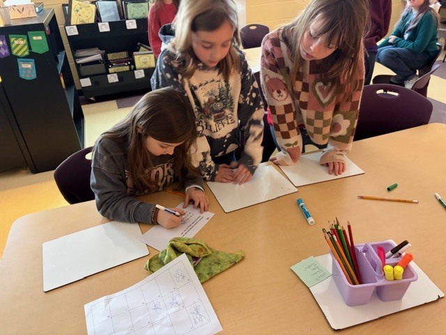 Capture the Candy Cane-Math Review was a success!  3rd-grade students practicing for their test and having fun showing what they know!  