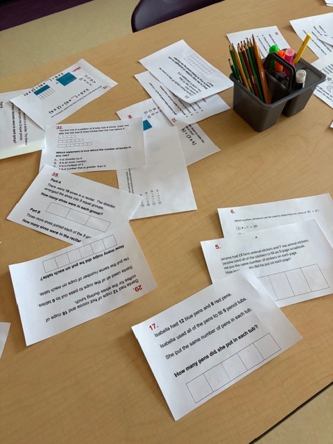 Capture the Candy Cane-Math Review was a success!  3rd-grade students practicing for their test and having fun showing what they know!  