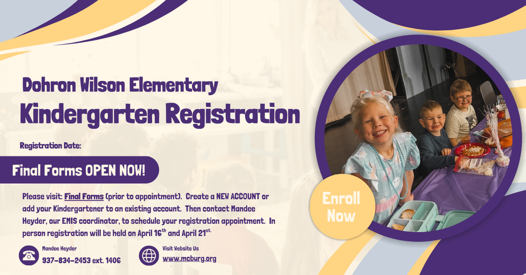 K Registration Final Forms Open Now