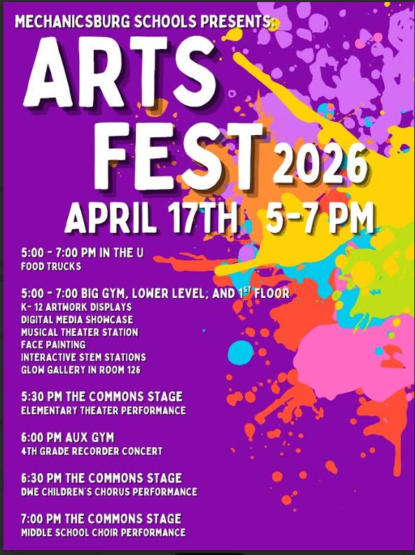 Arts Fest 2026 April 17th  5-7 pm