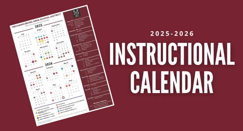 GRAPHIC ELEMENT THAT SAYS INSTRUCTIONAL CALENDAR