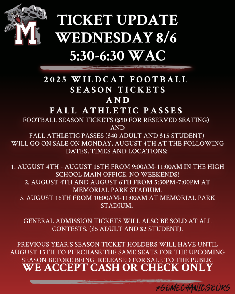 Graphic that advertises season ticket sales for football