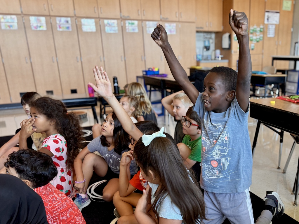 Students cheering