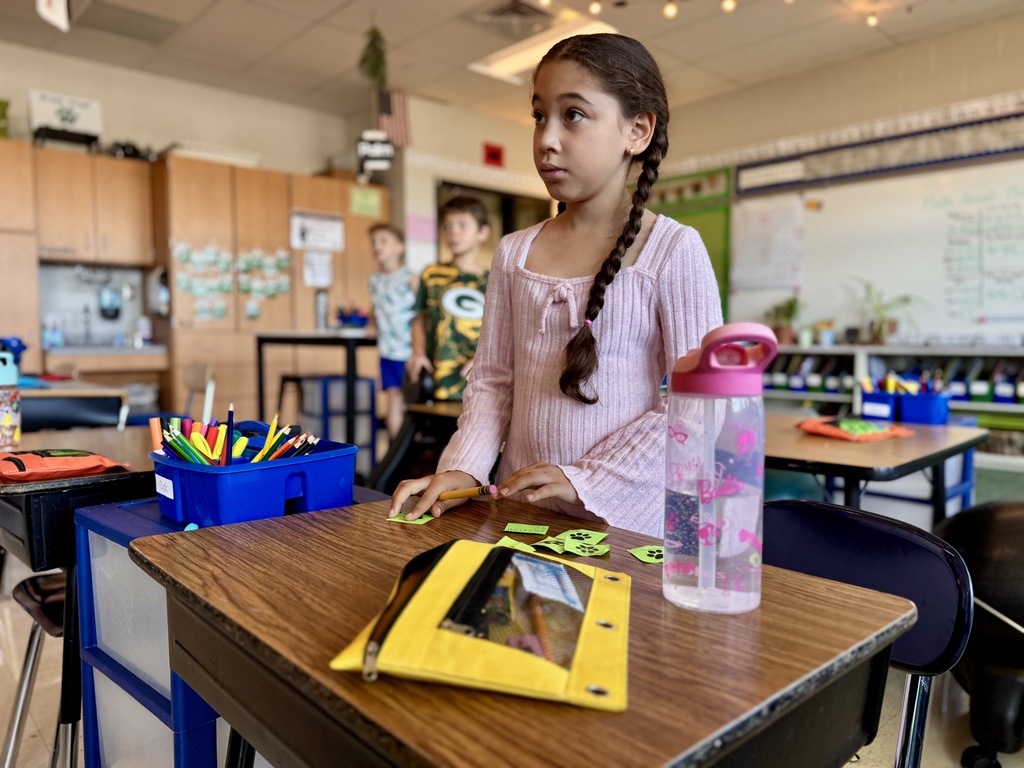 Student working at desk