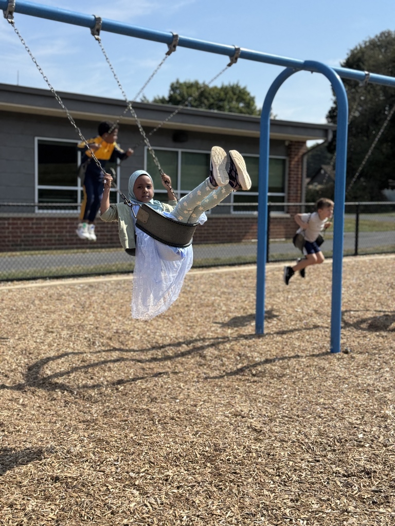 Students swing during recess