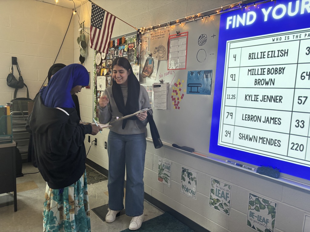 Students use order of operations to solve math problems.