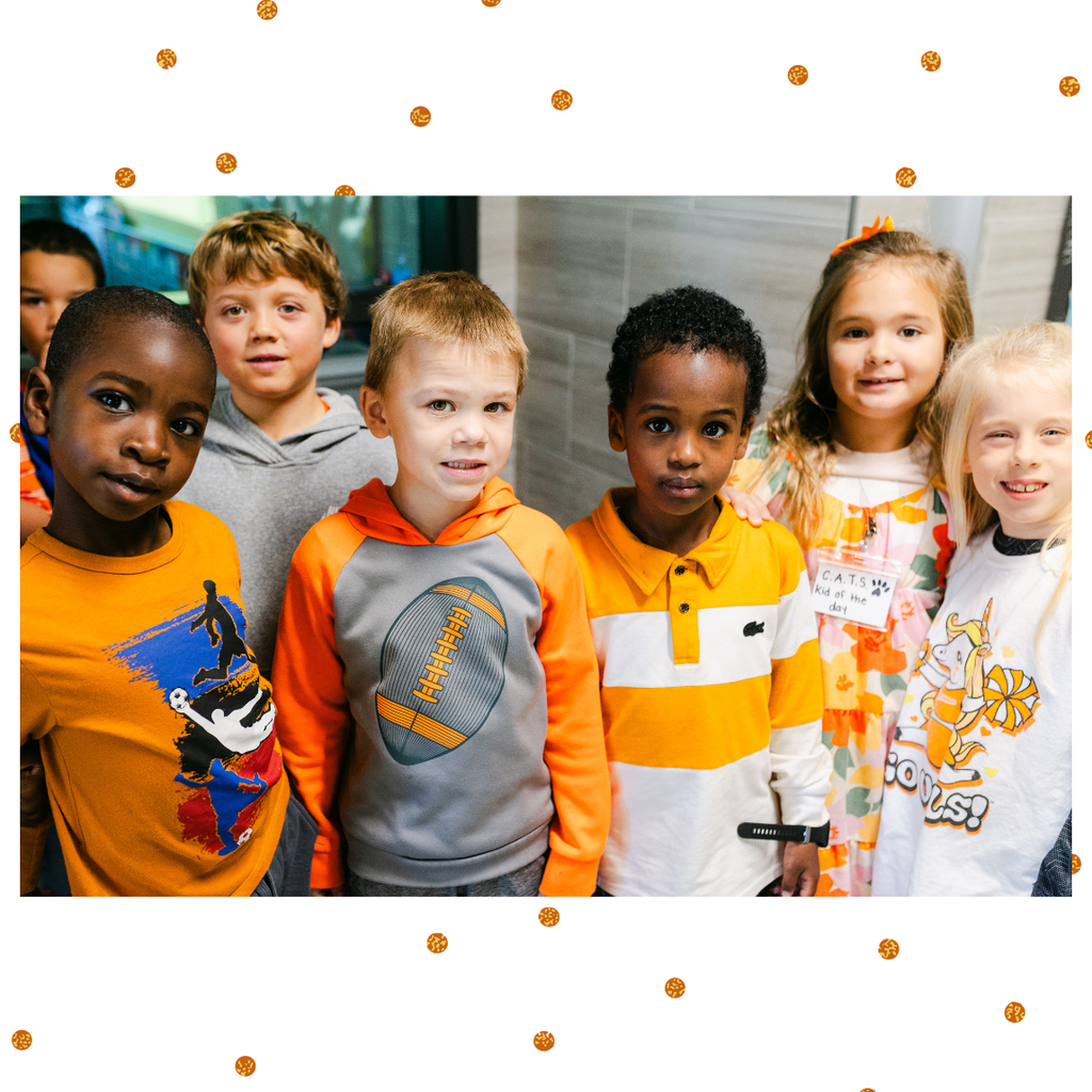 photo of students wearing orange