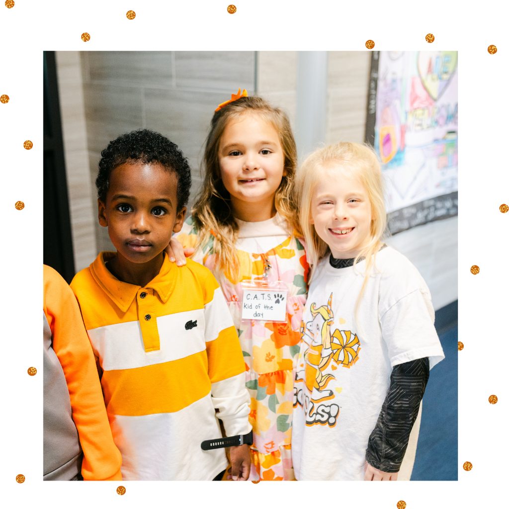 photo of students wearing orange