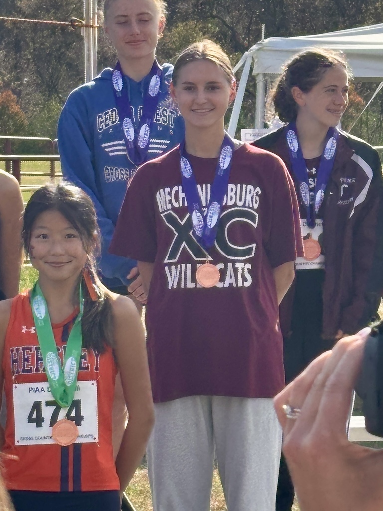 Cross country runner standing on podium