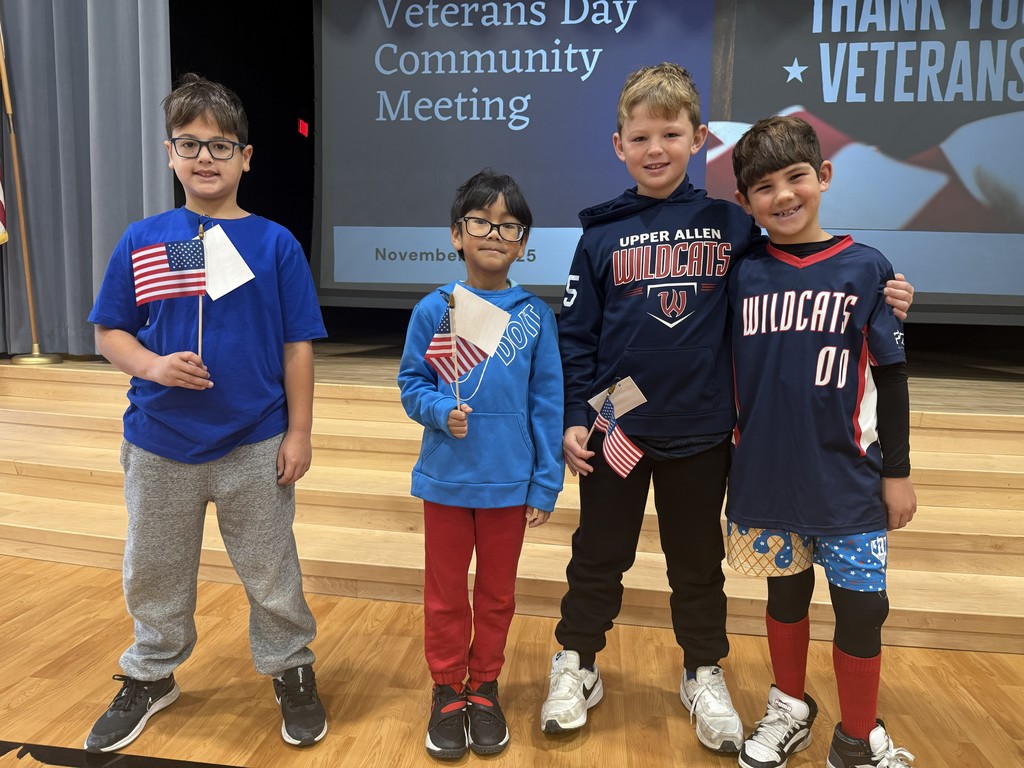 Students with flags