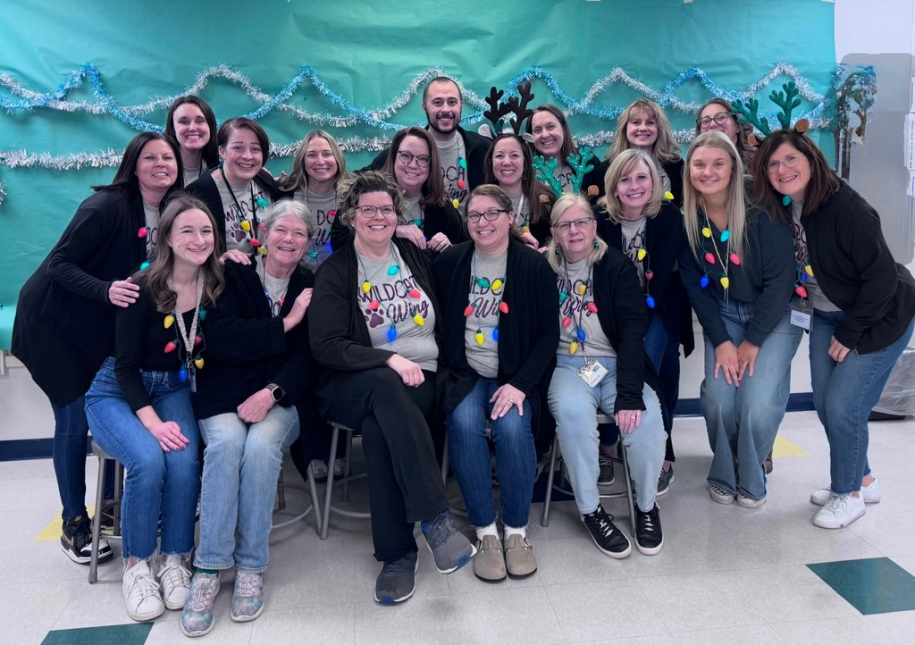 Teachers in holiday spiritwear.