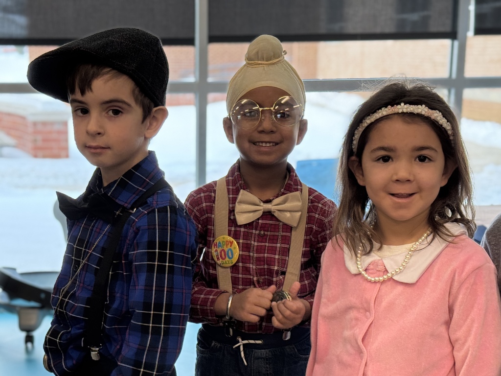 Young students dressed like they are 100 years old.