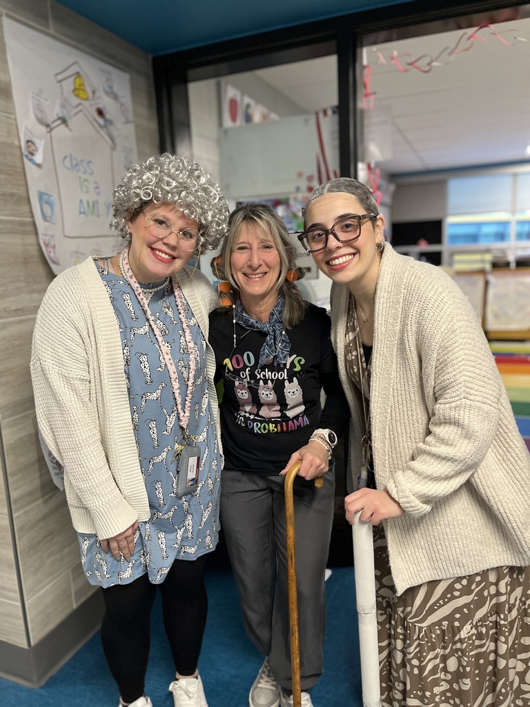 Staff members dressed like they are 100 years old.