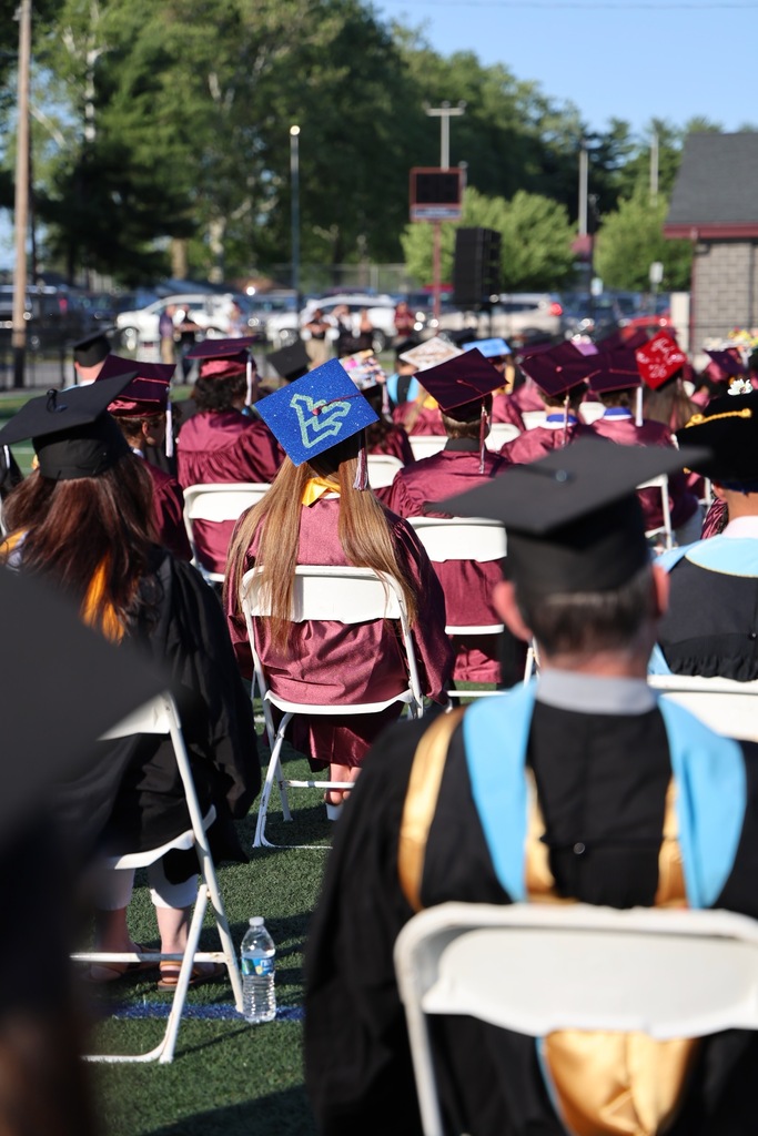 A decorated graduation cap.