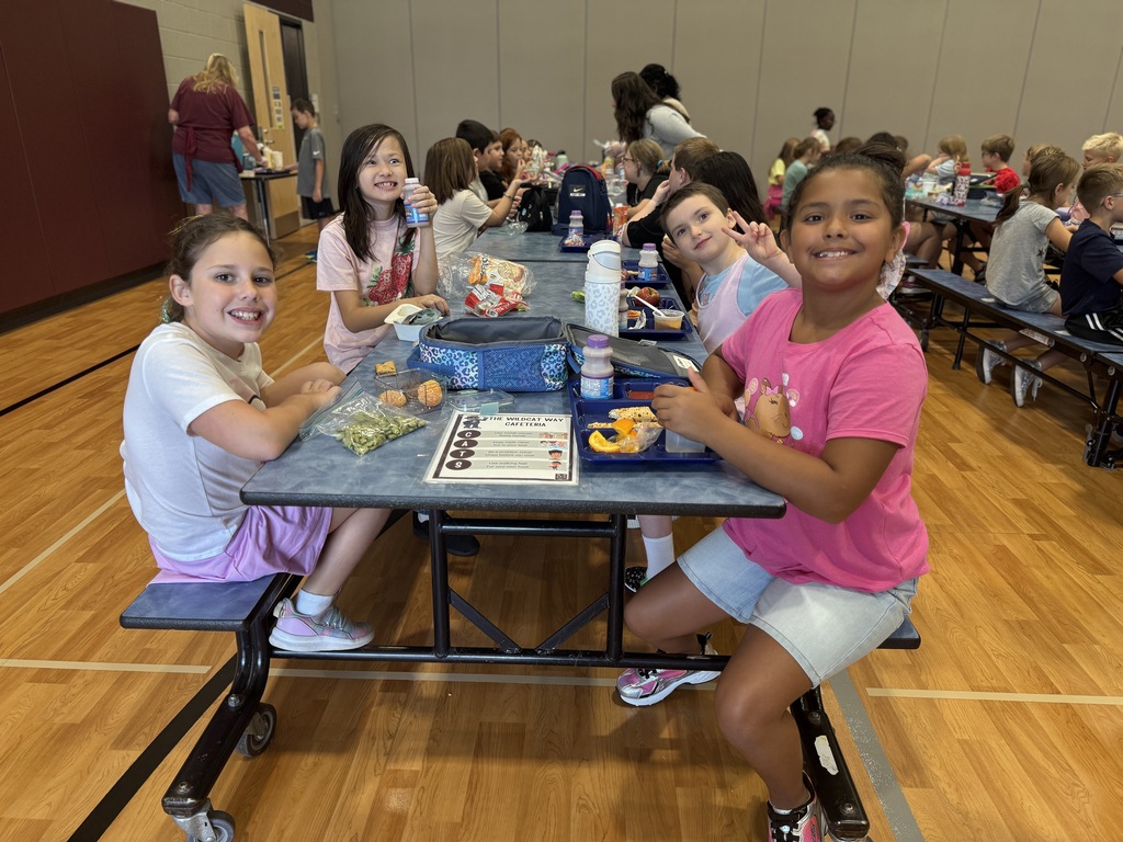 Students connect with each other over lunch.