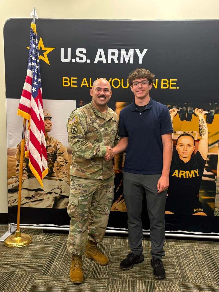 A student officially commits to the US Army