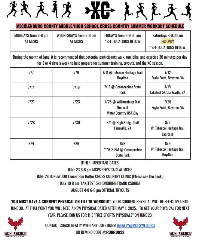CC summer workout