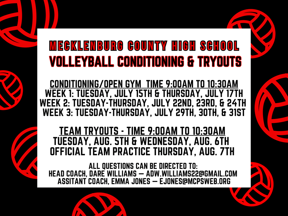 Volleyball Conditioning and Tryouts