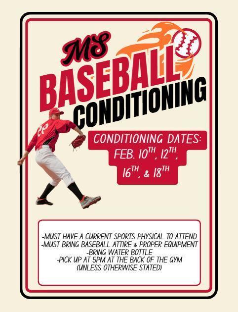 MS baseball conditioning flyer