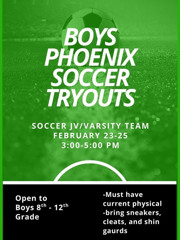 boys soccer tryouts