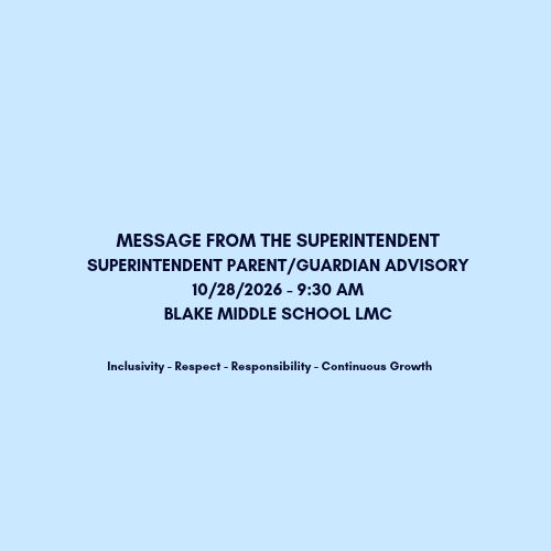 SUPT Parent Advisory 10-28-2026
