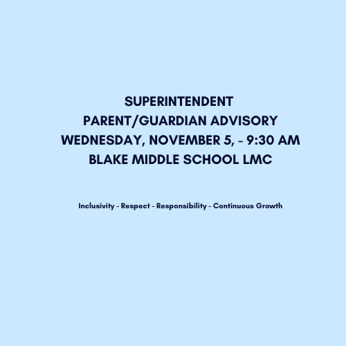 Nov 5th Superintendent Advisory