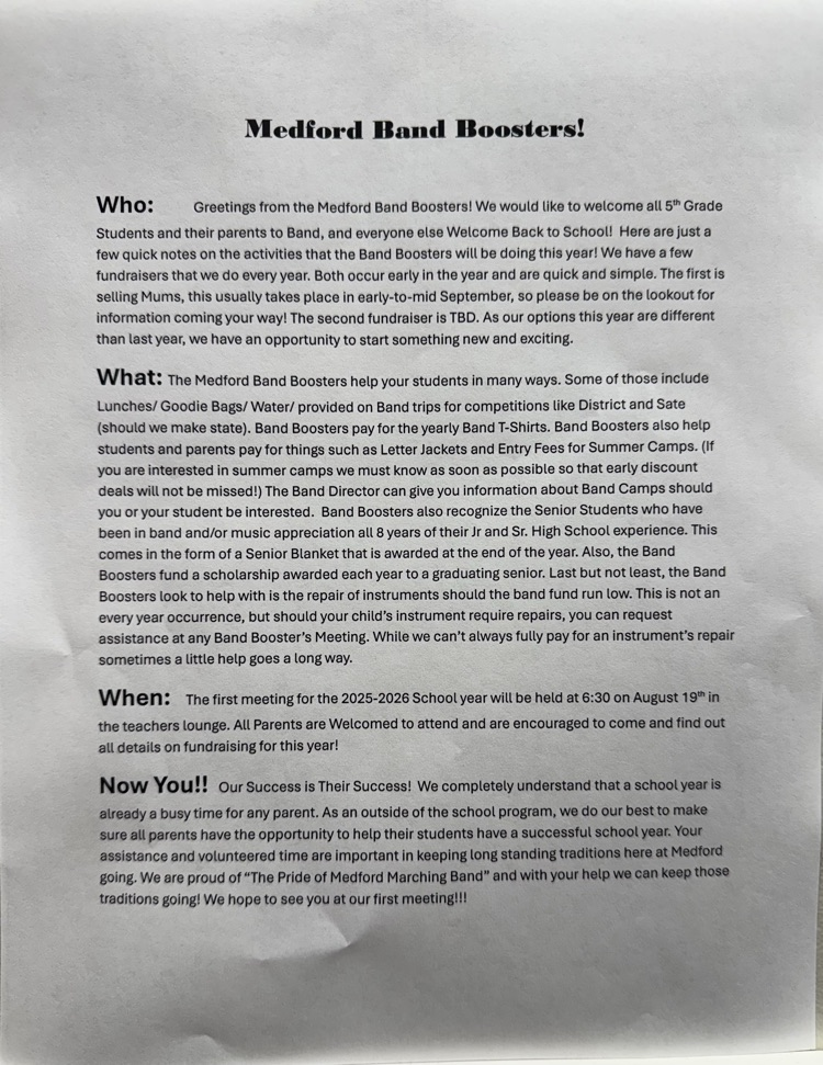 band booster info