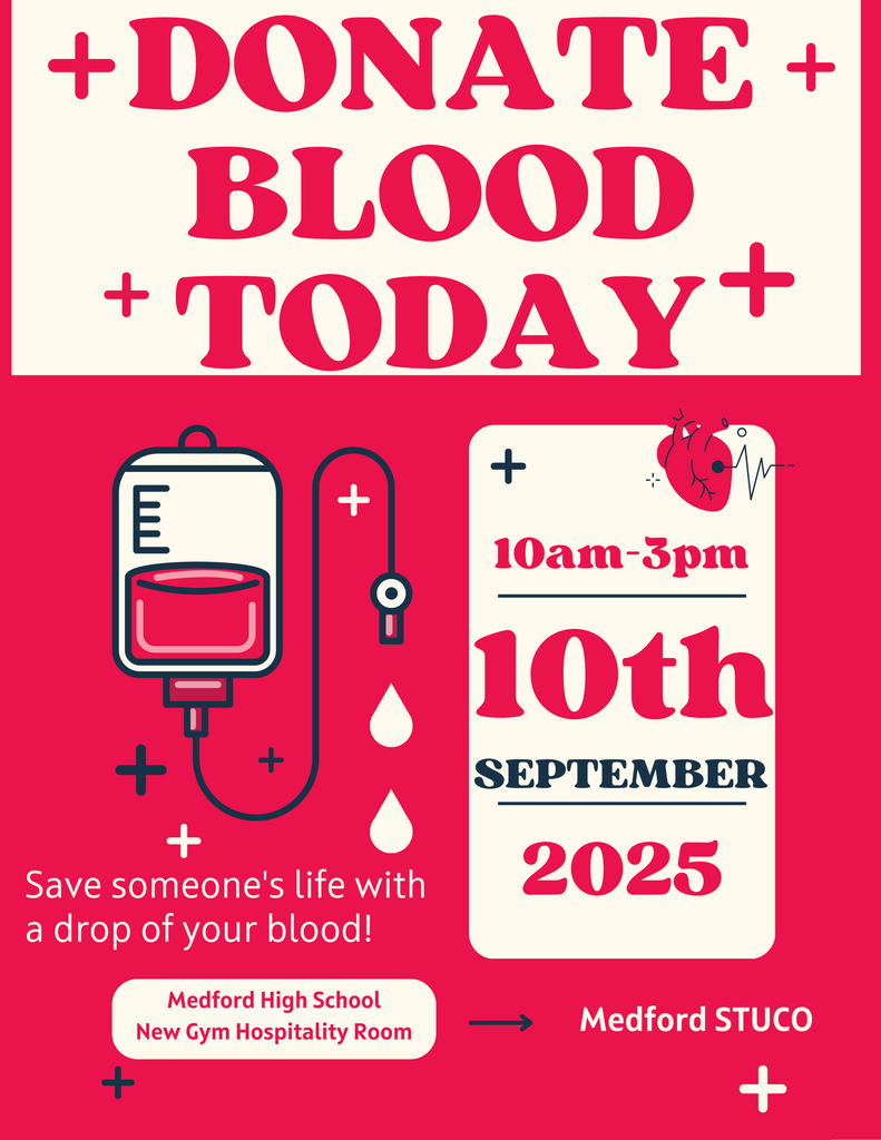 Red Flat Design Donate Blood Flyer
