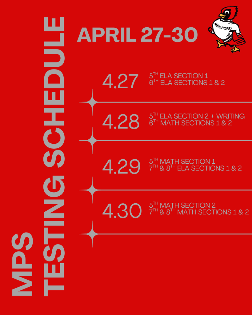 state testing schedule april 27-30