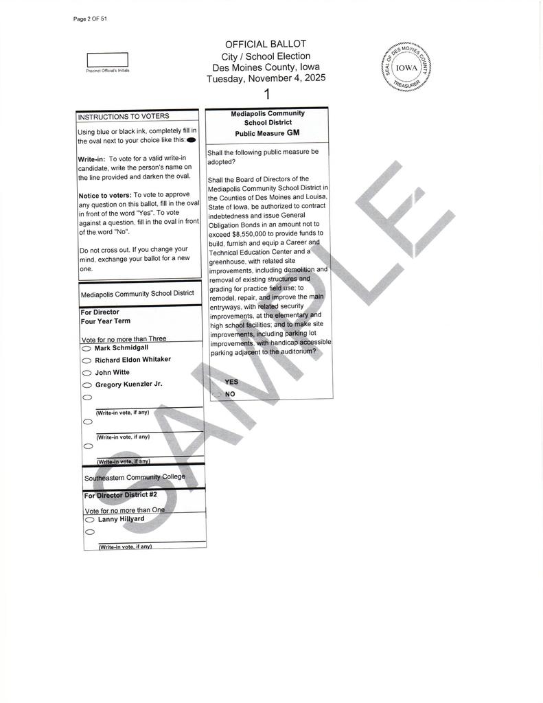 Sample Ballot