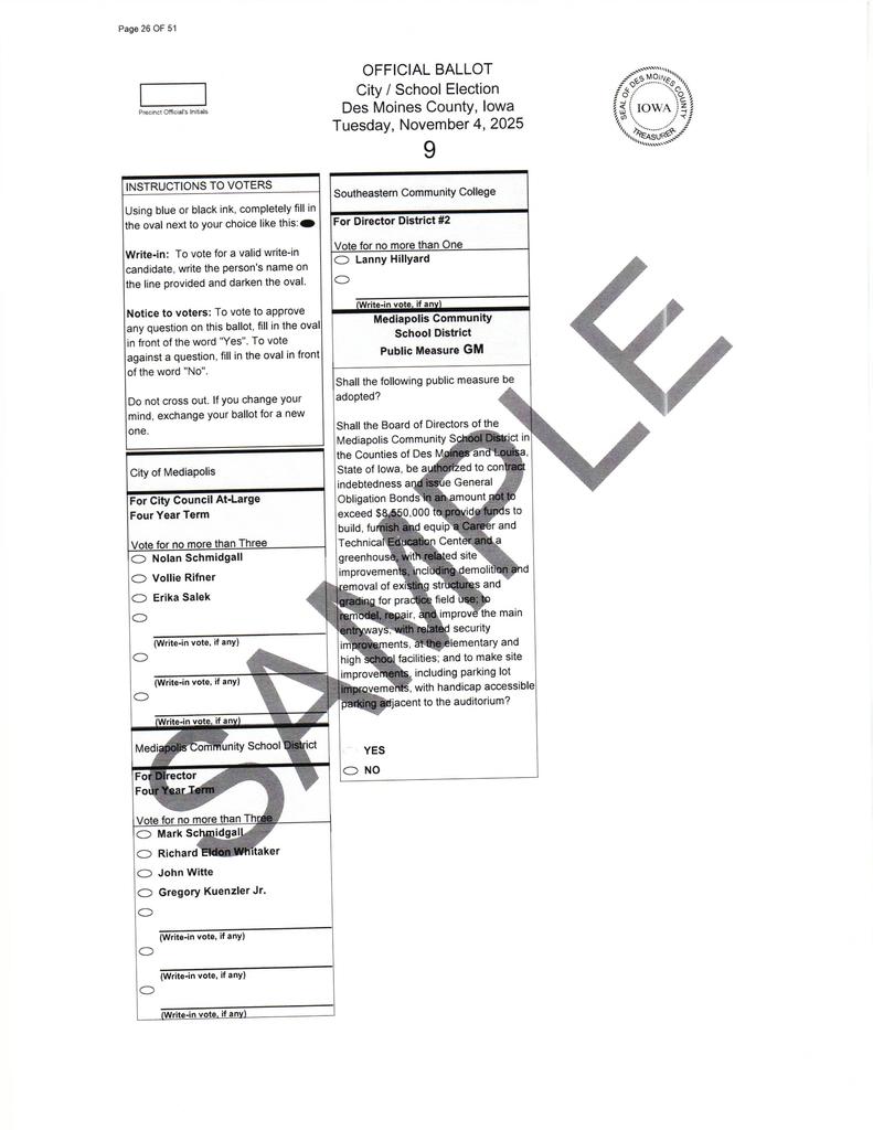 Sample Ballot