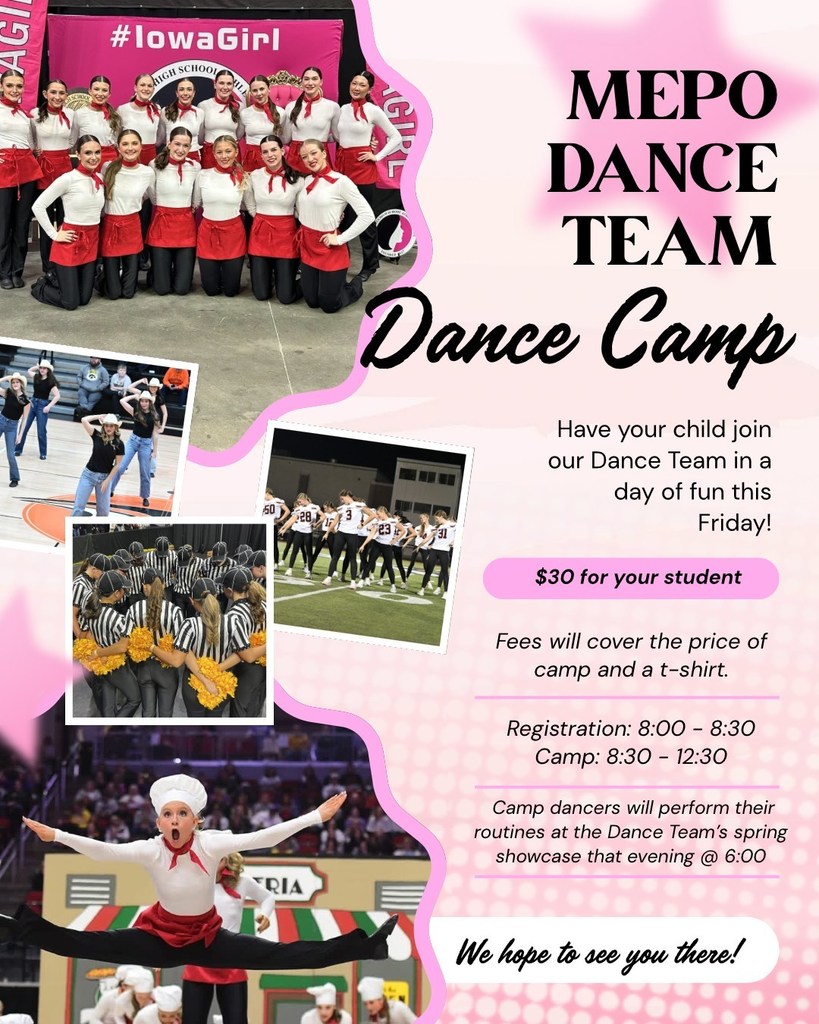 Mepo Dance Camp flyer