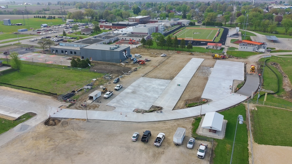Aerial view of Driveway Construction