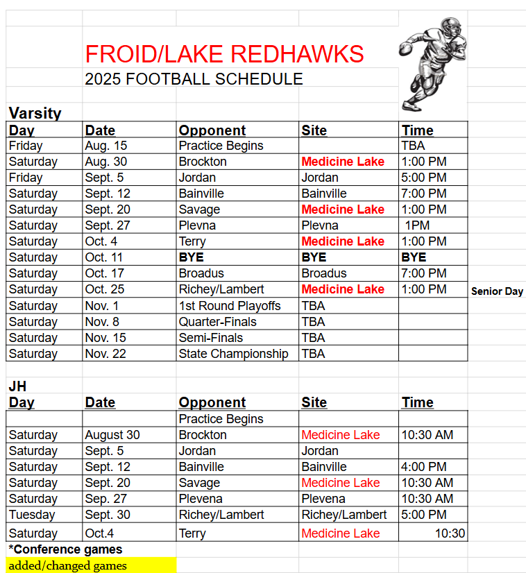 Football Schedule