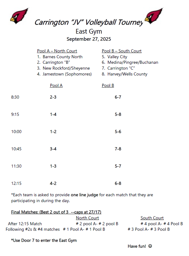 Carrington JV Tournament