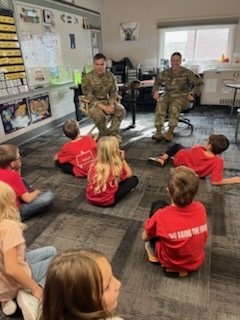 Military Classroom Visits--Each grade PK-6 had a military visitor--November