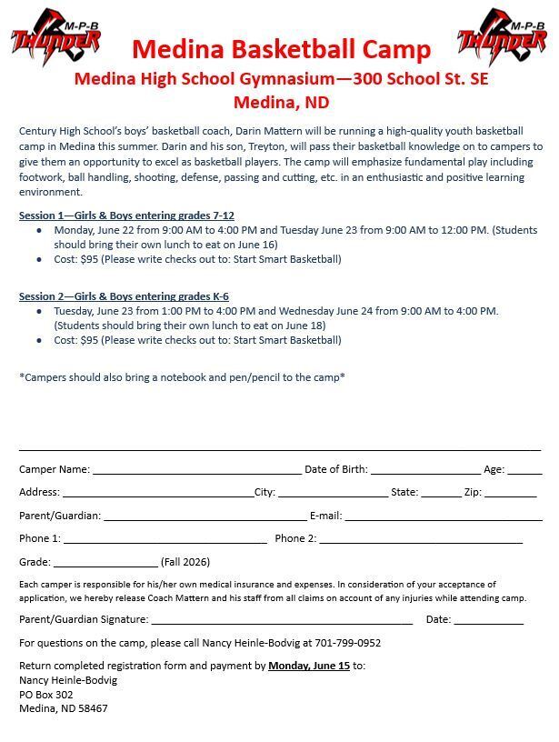Medina Basketball Camp