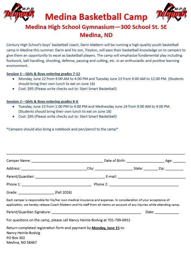Medina Basketball Camp
