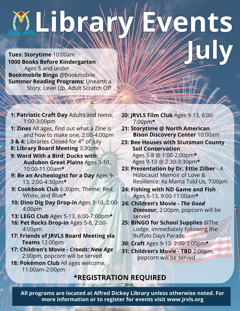 Library events July 2026
