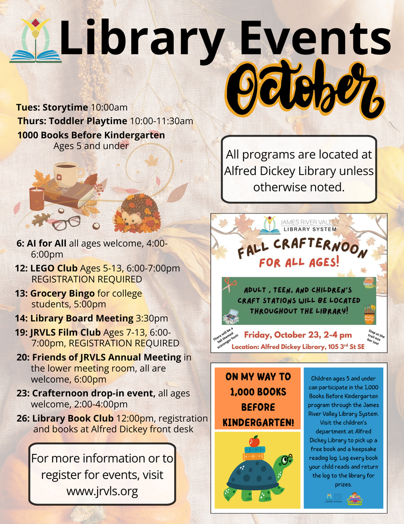 Library Events for October 2026