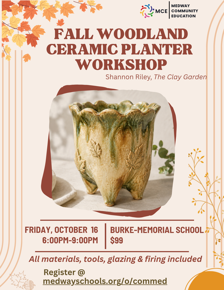 Fall Woodland Ceramic Planter Workshop