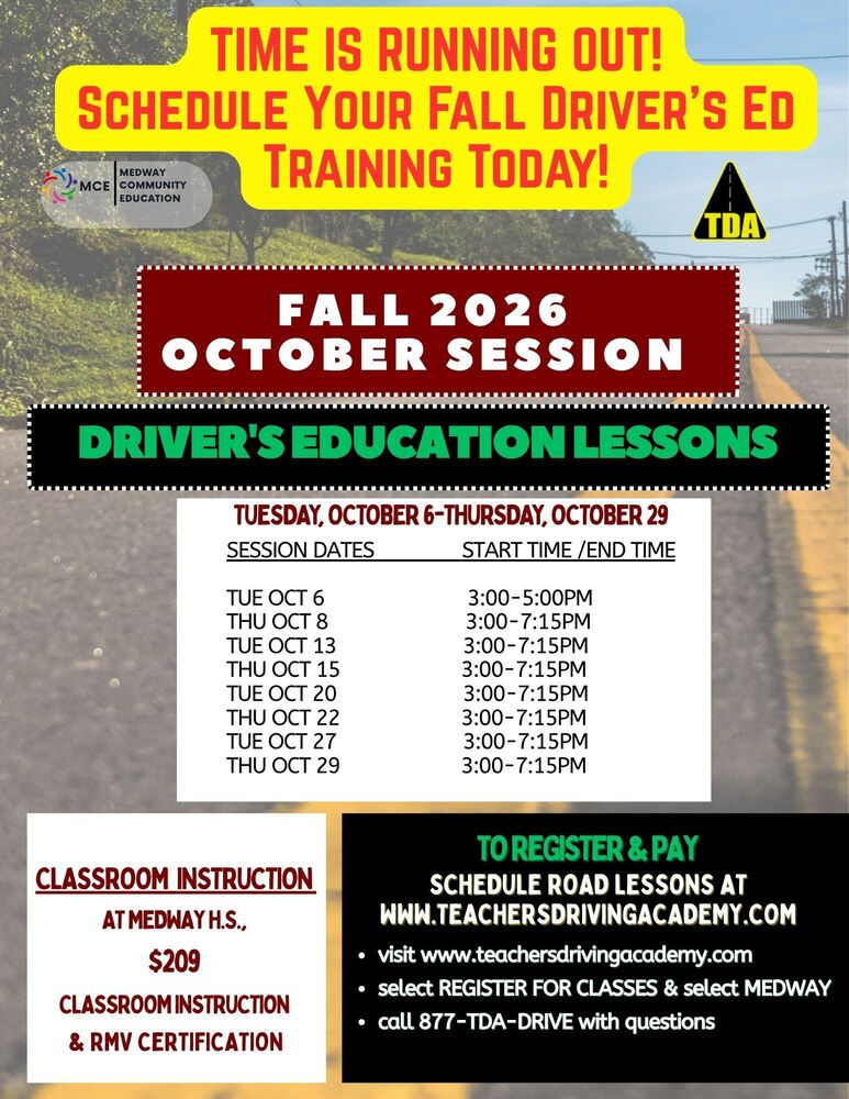 DRIVERS ED CLASSES - WINTER BREAK 2025