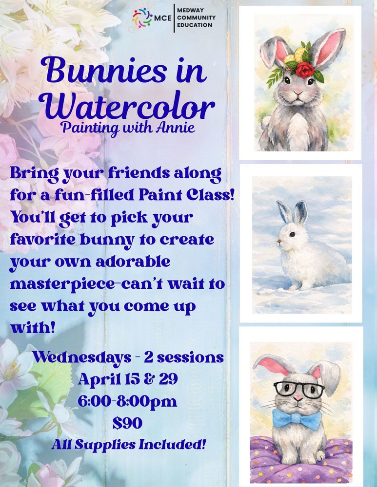 Bunnies in watercolor