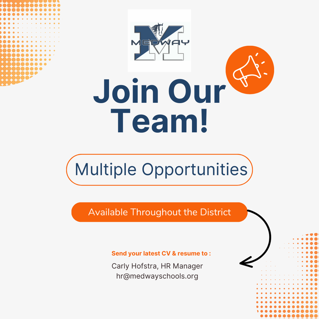 Multiple Openings Available at Medway Public Schools
