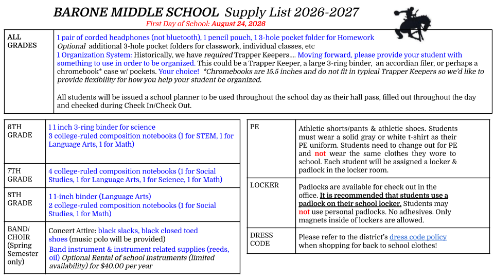 Supply List