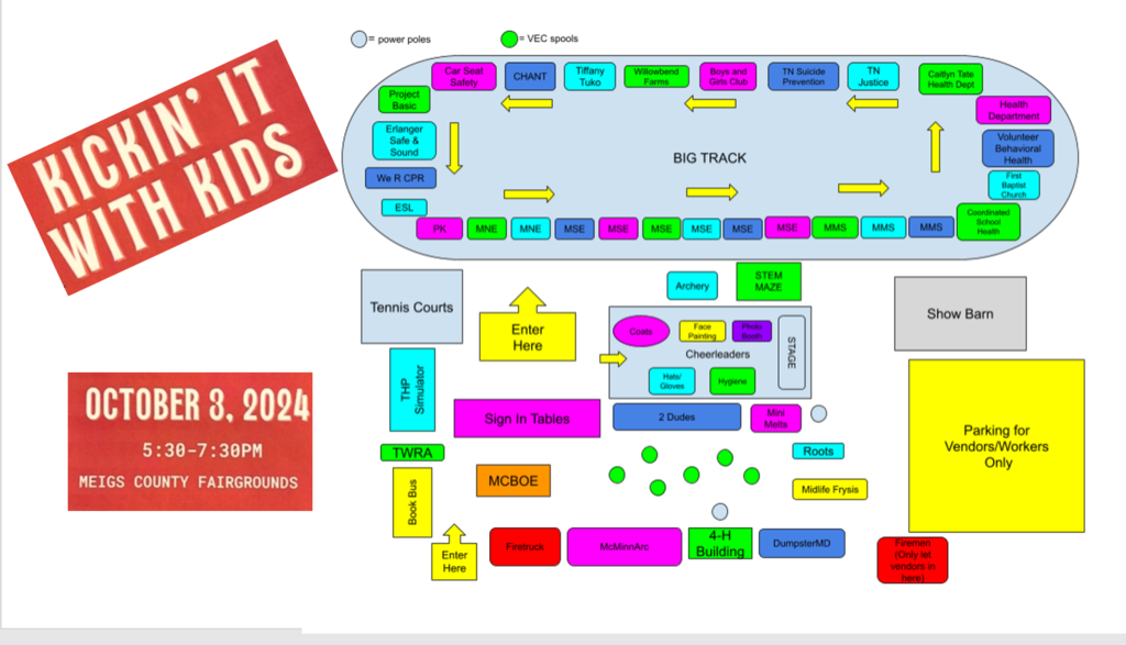 Kickin' It With Kids Map