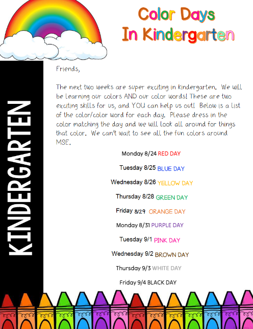 Color Word Days