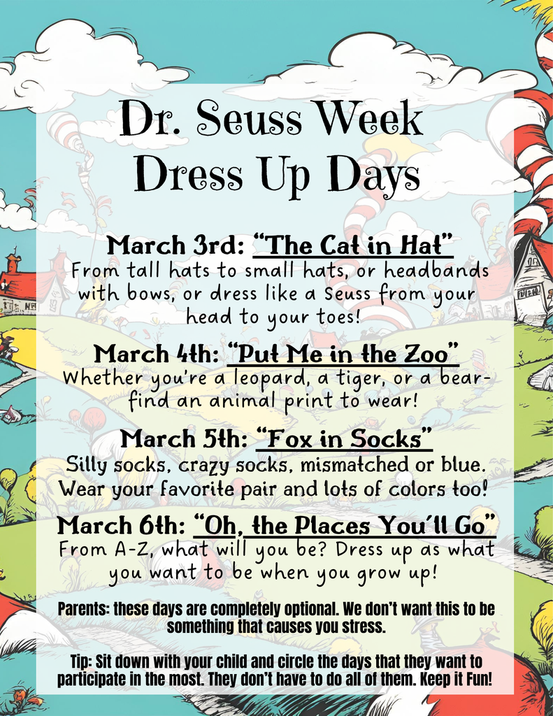Dr. Seuss Dress up days 